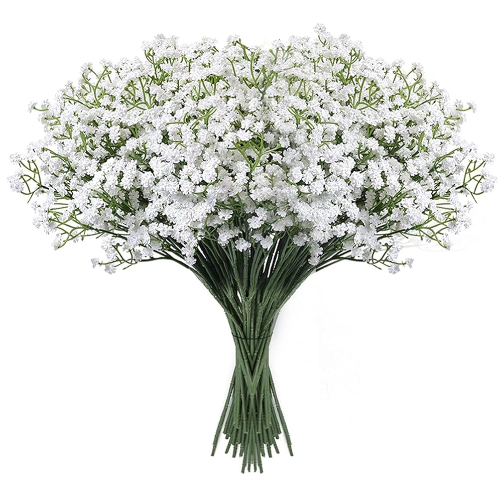 18 Pcs Synthetic Child’s Breath Flowers – Actual Contact Gypsophila for Wedding ceremony, Celebration, and House Backyard Decor in White