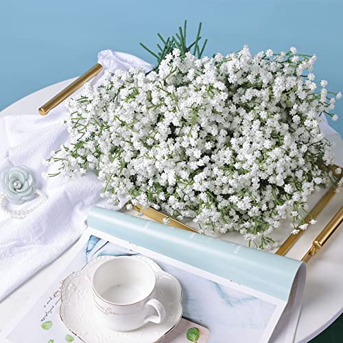 30-Piece Synthetic Child's Breath Flowers - Actual Contact Gypsophila for Wedding ceremony, Get together, and Dwelling Backyard Décor